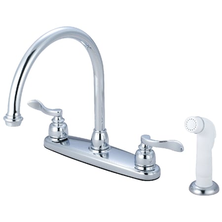 Kingston Brass KB8791NFL NuWave French Centerset Kitchen Faucet, Polished Chrome KB8791NFL